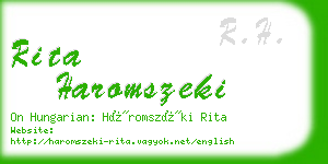 rita haromszeki business card